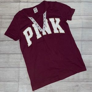 Victoria’s Secret Pink Cutout Campus Tee